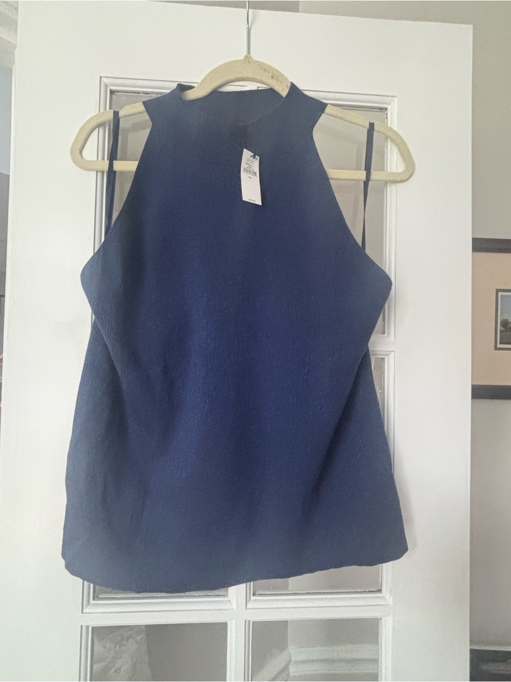 Banana Republic Navy High-Neck Sleeveless Camisole